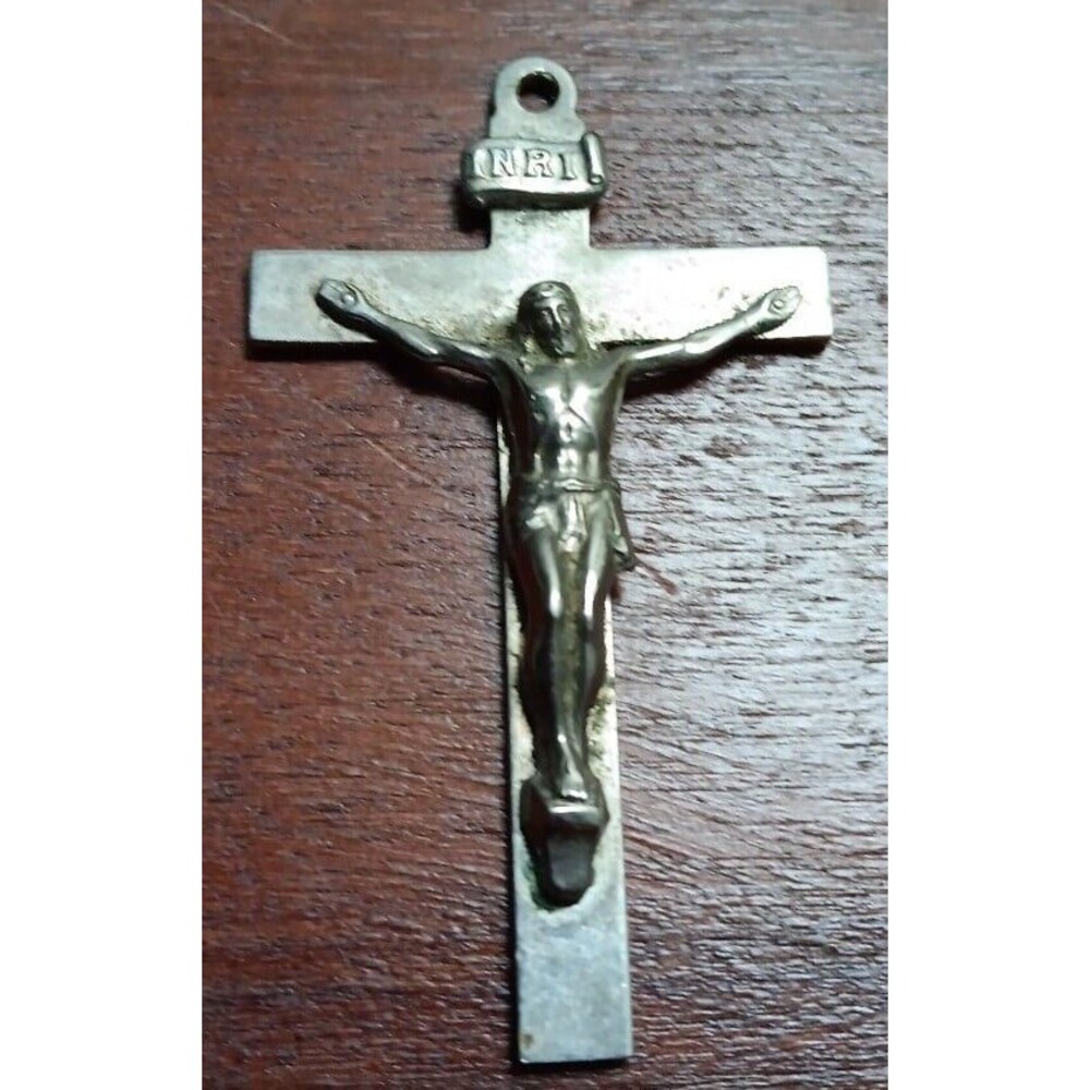 Silver Crucifix Pendant From The Shrine Of The Little Flower In Oakland Michigan